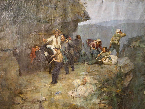 王流秋《转移》 171cm×231cm 布面油画 1957年 副本 缩图