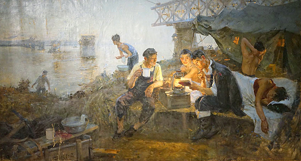 袁浩《长江的黎明》 154cm×283cm 布面油画 1957年 副本 缩图