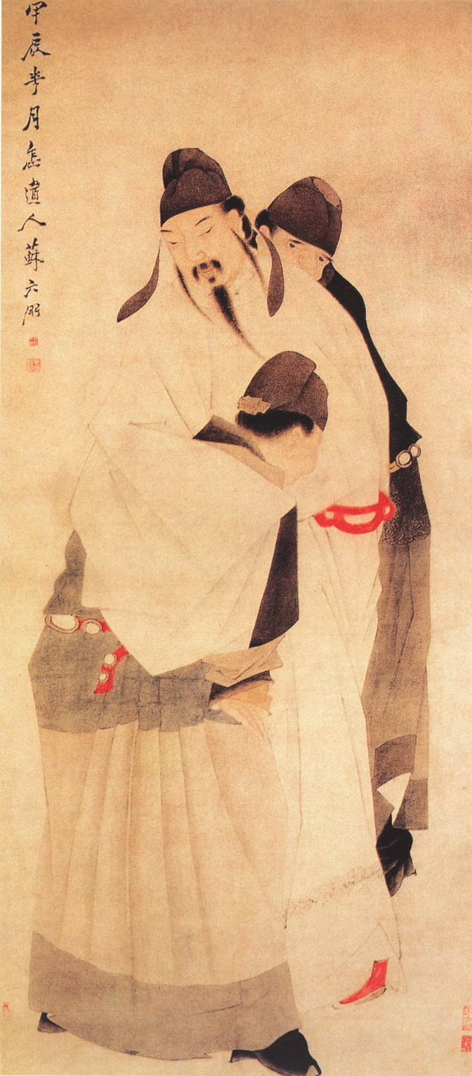清 苏六朋 太白醉酒图 纵204.8cm 横93.9cm 上海市博物馆藏