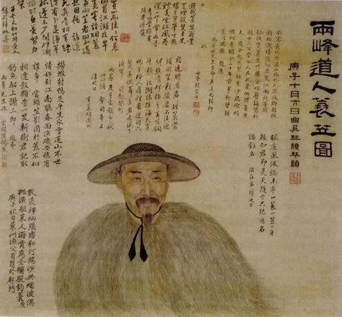 ▲ 罗聘自画像，绢本设色，59.8×56厘米，北京故宫博物院藏