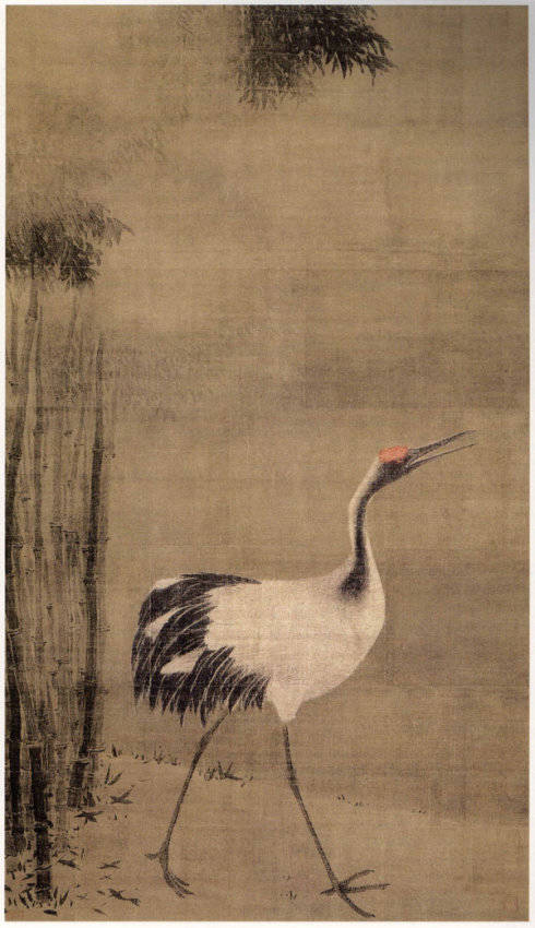 牧溪《竹鹤图》