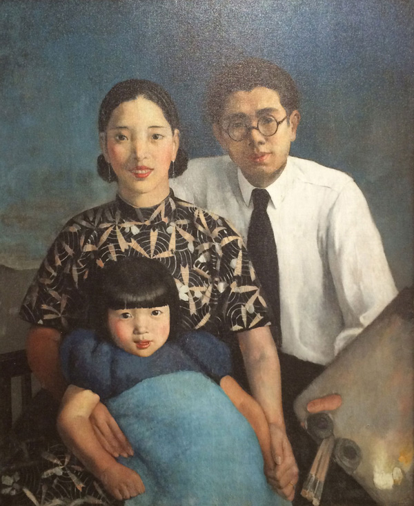 常书鸿 《画家家庭》 1933年 100×81cm 麻布油彩 3 缩图