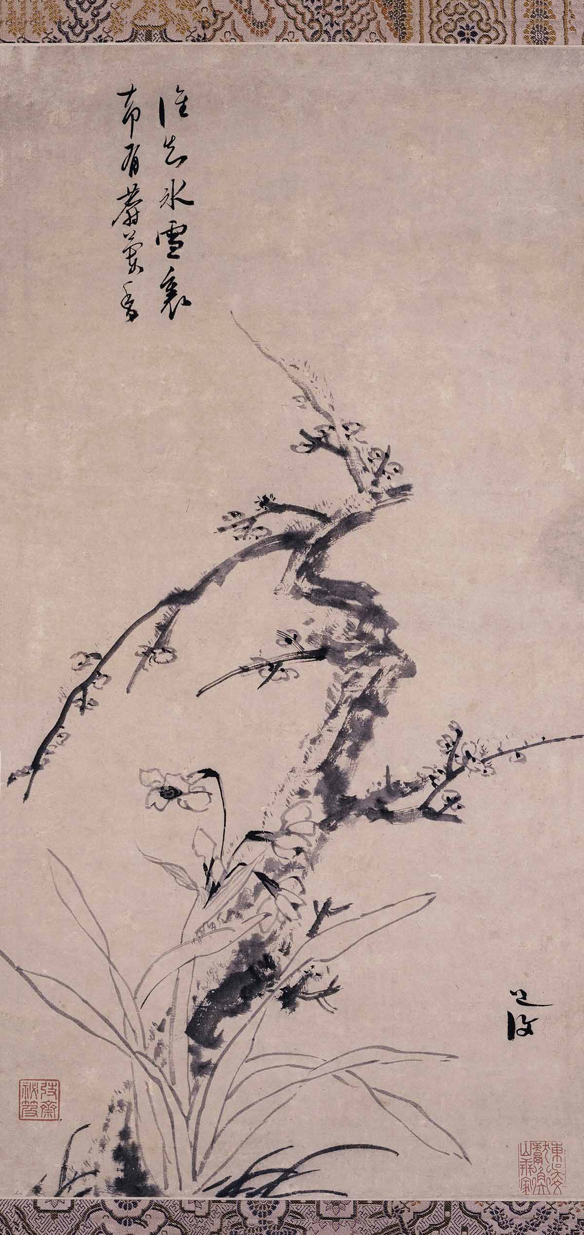 陈淳 梅花水仙图