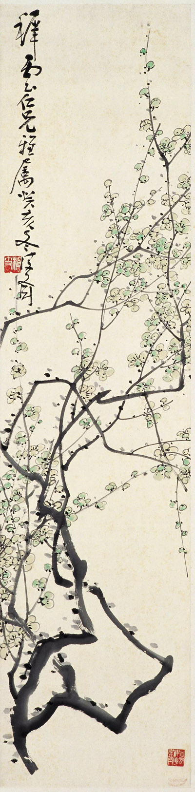 凌文渊 《梅花》轴 1923年 134×33cm 纸本设色 中央美术学院美术馆藏 缩图2