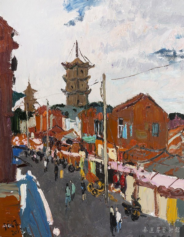 3 张立平 西街双塔 100×80cm 缩图2