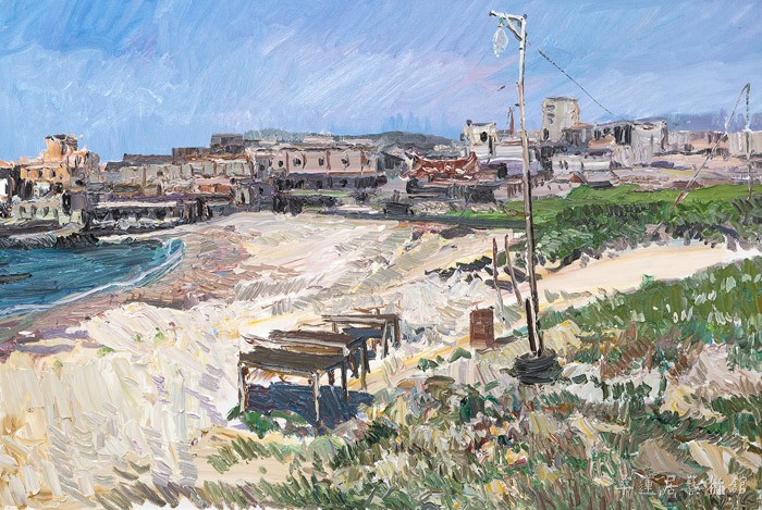5 王建国 古老的渔村 120×80cm 缩图2
