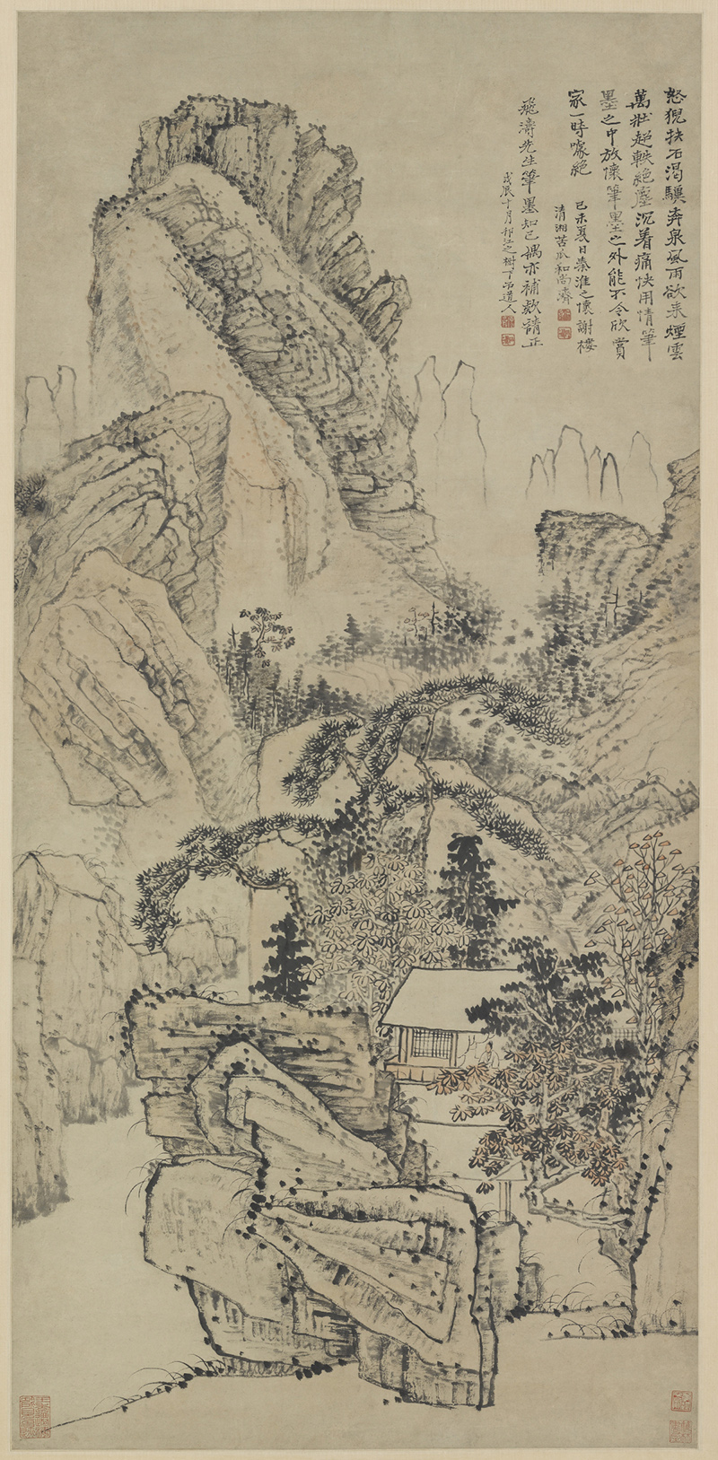 清 石涛 山居图108.6 × 52 cm 美国弗利尔美术馆藏 缩图