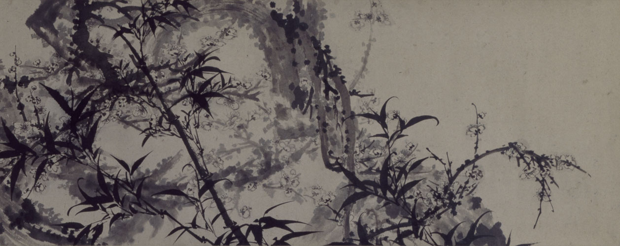 清 石涛 梅竹图卷 纸本墨笔 纵34.2cm 横194.4cm 北京故宫博物院藏（局部）