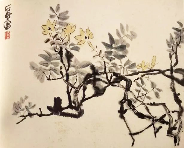陈子庄作品《迎春》