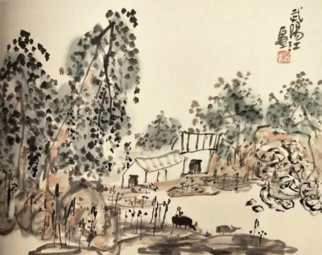 陈子庄作品《武阳江》2