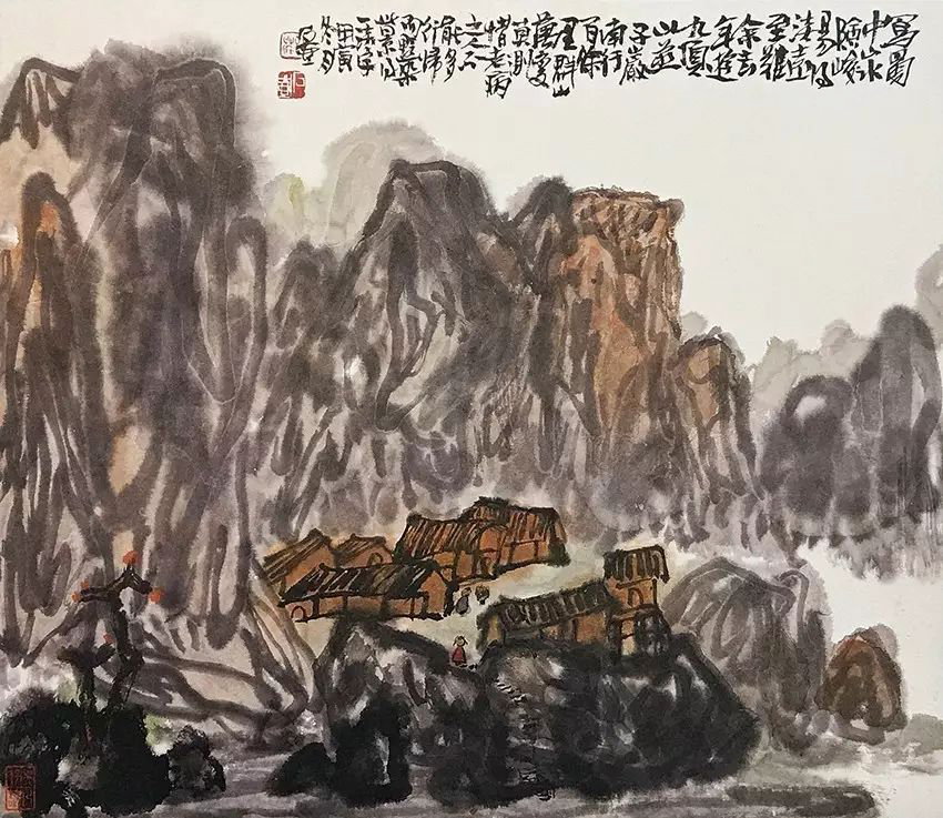 陈子庄作品《燕子岩》
