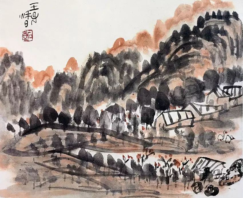 陈子庄作品《秋晴》