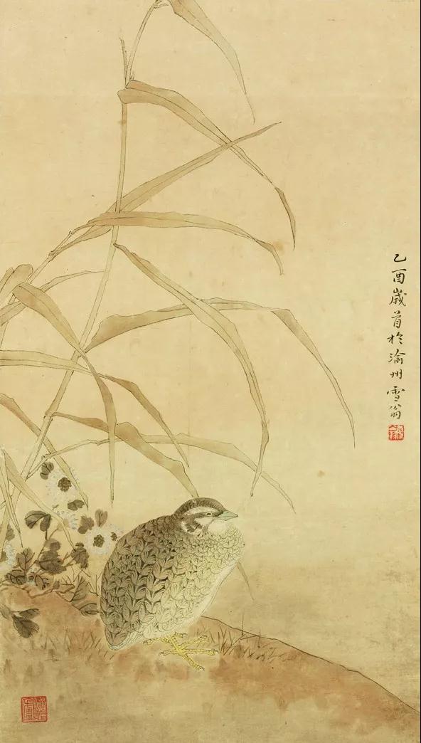 陈之佛 《居安图》 52x29cm  工笔绘画（孙仲山藏）
