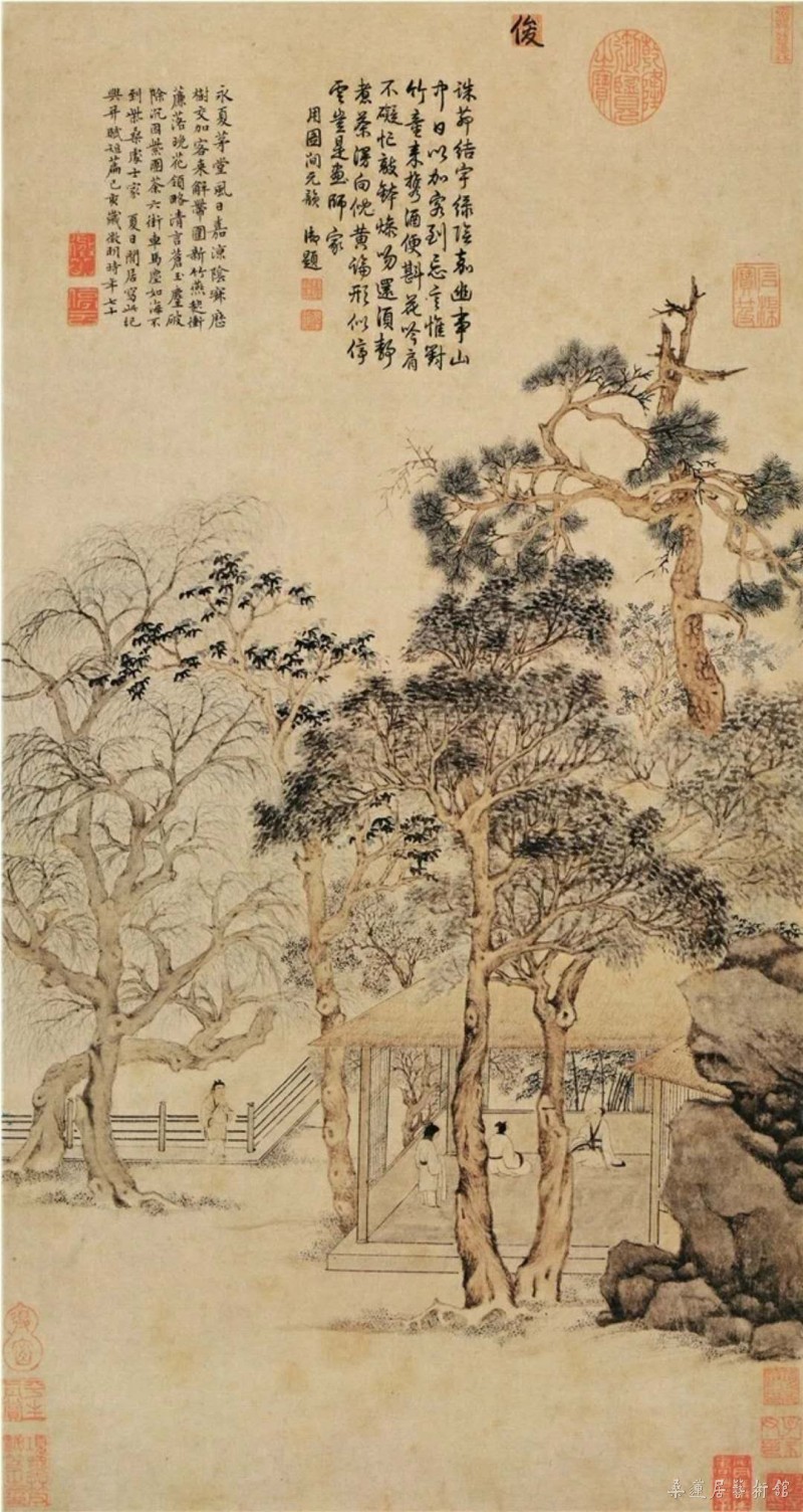 （明）文徵明 古树茅堂图