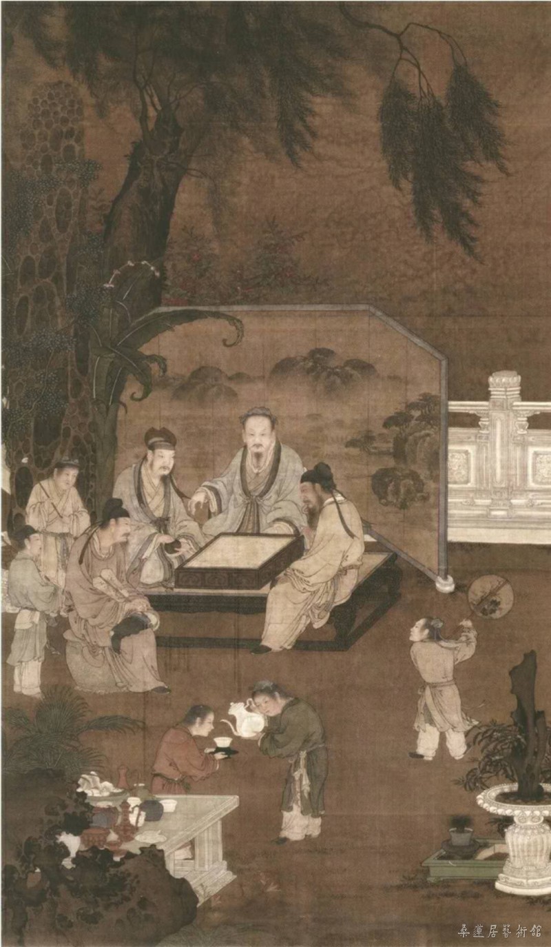 （明）佚名 明人十八学士图·棋(局部)