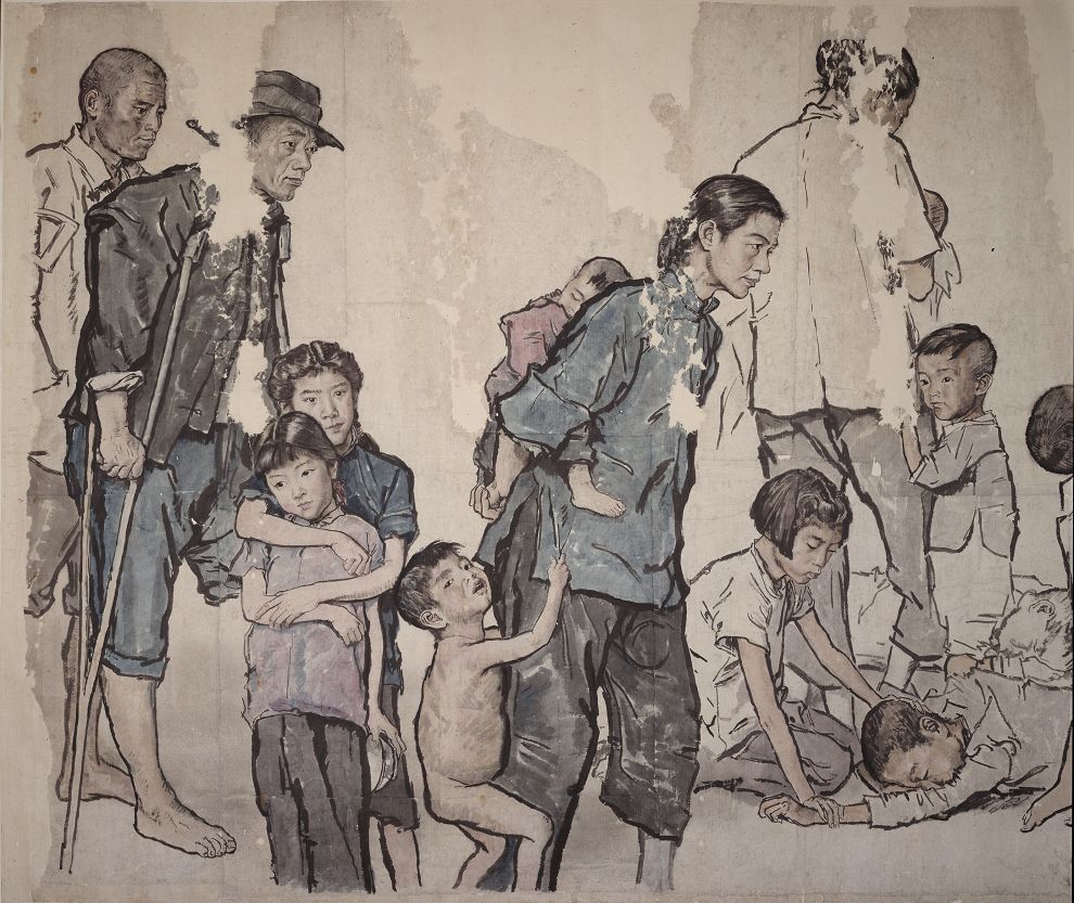 蒋兆和《流民图》局部1 1943年作