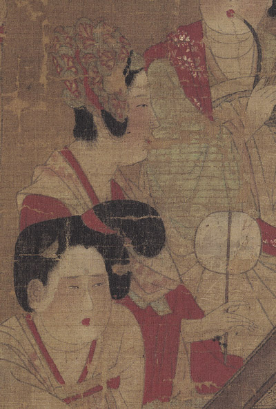 唐 佚名 宫乐图 绢本设色 48.7×69.5cm 台北故宫博物院藏 局部2 缩图