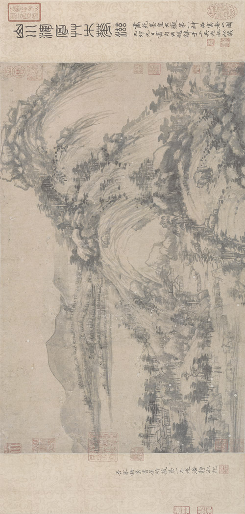 元 黄公望 富春山居图完美合璧卷（剩山，无用师）纸本 33×1036.9cm 局部2 旋转 缩图