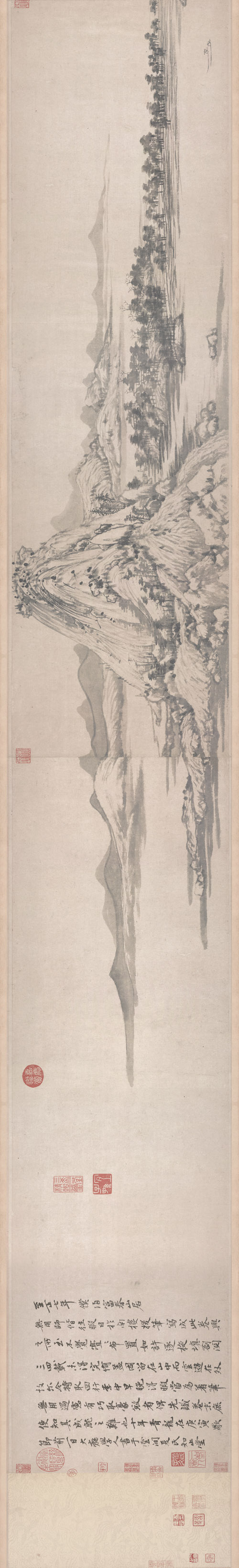 元 黄公望 富春山居图完美合璧卷（剩山，无用师）纸本 33×1036.9cm 局部5 旋转 缩图