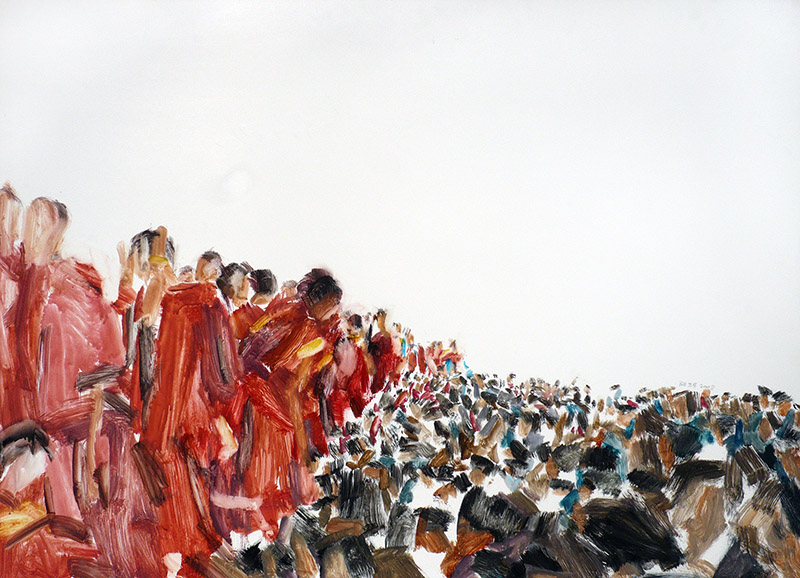 《从》又名《芸芸众生》入选2015年中国水彩画新锐作品展，尺寸：78×107cm 缩图2