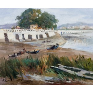 洛阳桥畔（油画）